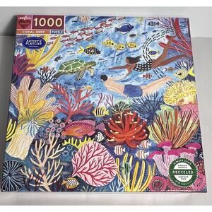 eeBoo Piece and Love Coral Reef 1000 piece square adult Jigsaw Puzzle Sealed NIB